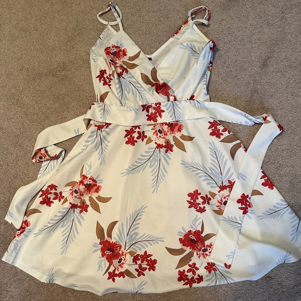 White floral summer dress